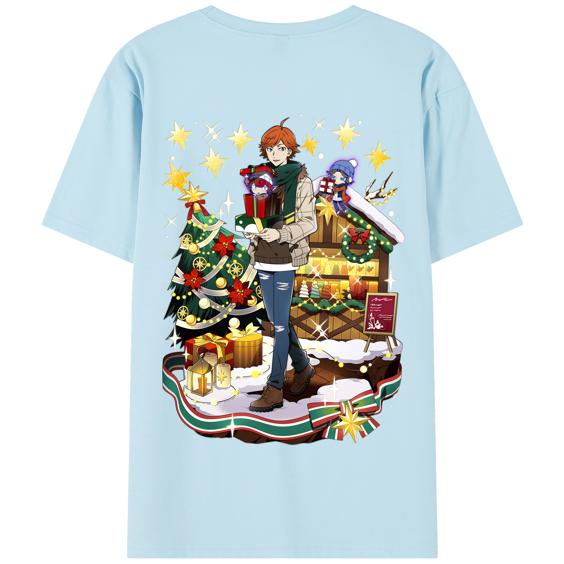 （画像用） 文豪ストレイドッグス Bungo Stray Dogs 綿100％半袖Tシャツ（背面プリント）